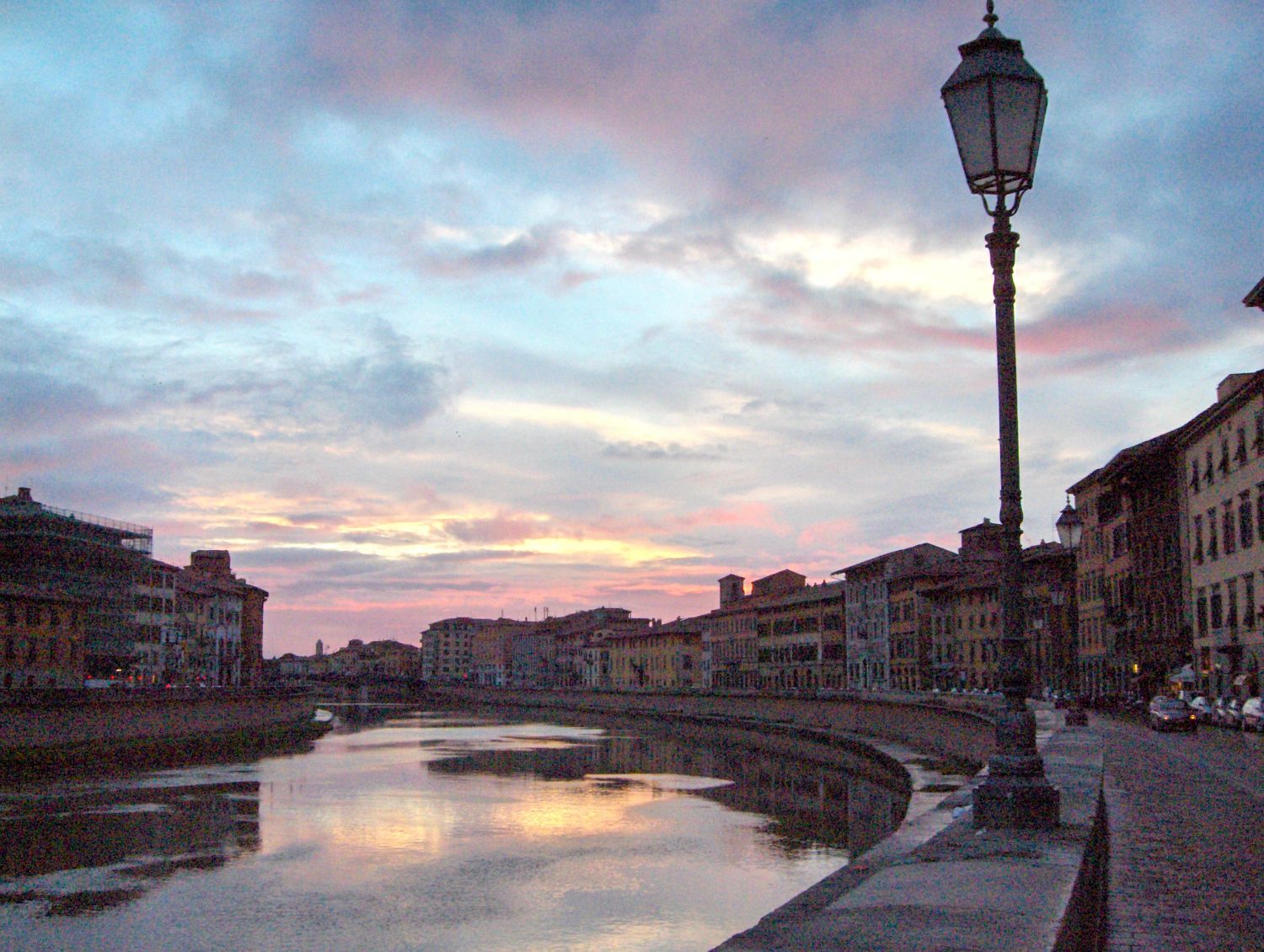 Solnedgang over Arno