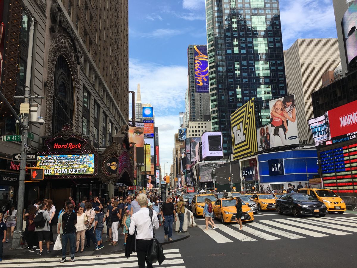 Hjørnet af 43th Street og 7th Avenue
