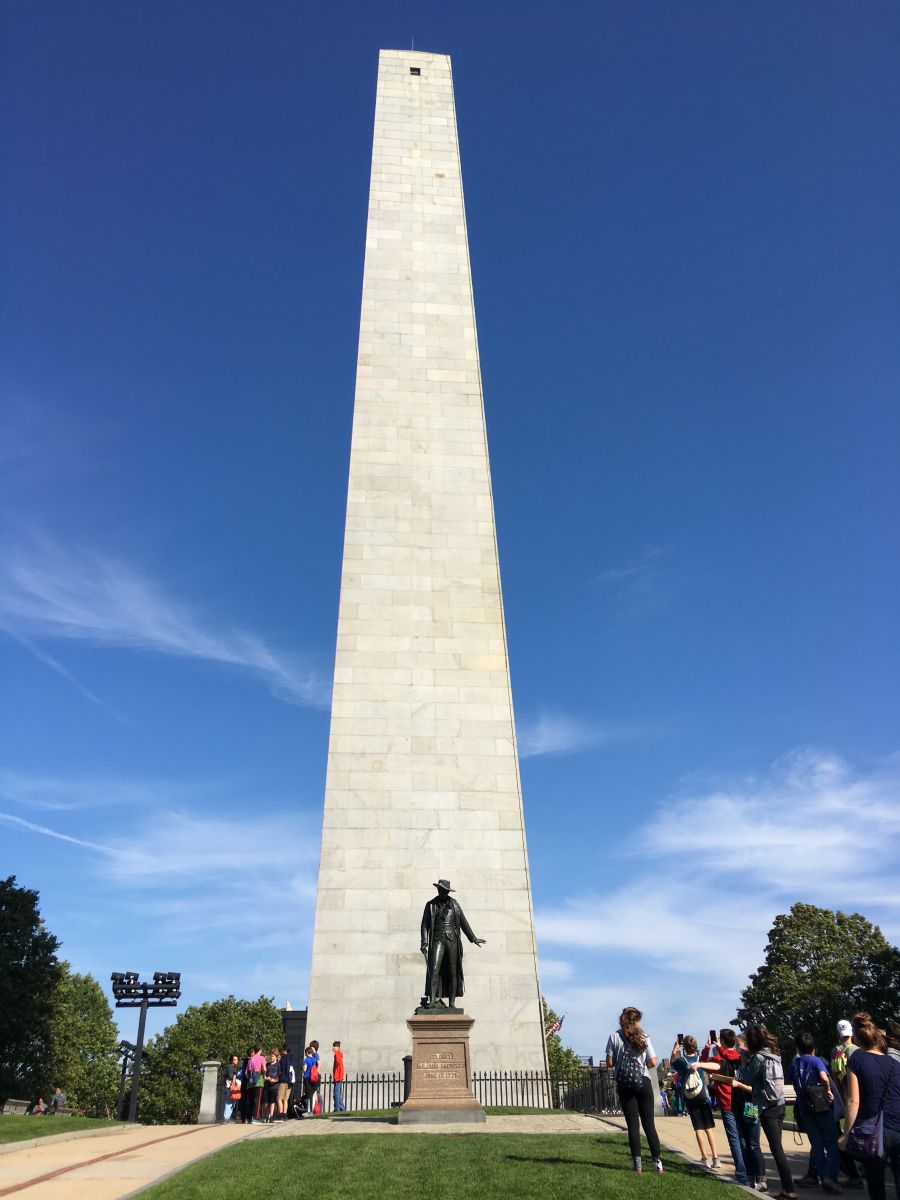Bunker Hilll monumentet i Boston. Det var her i byen revolutionen startede