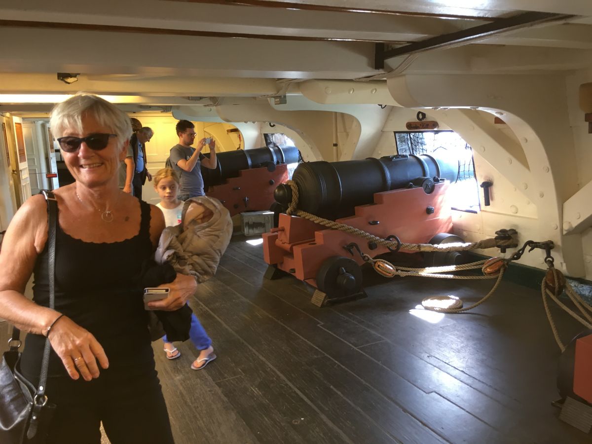 På kanondækket i USS Constistution