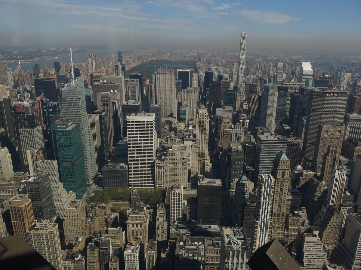 Udsigten mod Central Park mod nord, set fra 102. etage