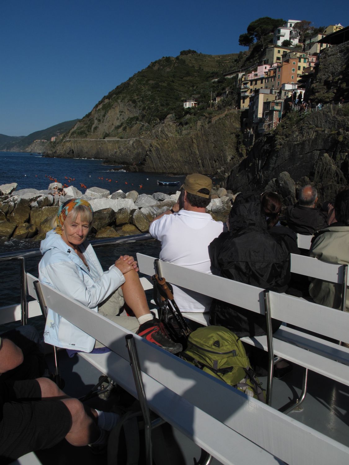 Ombord på færgen til Porto di Portovenere ved La Spezia.