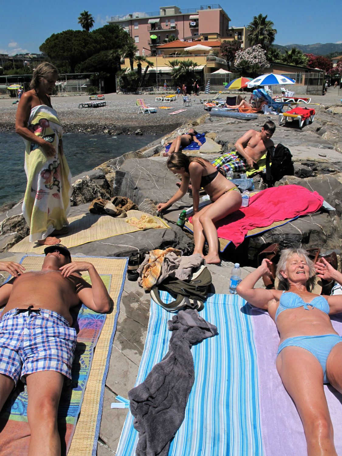 På "stranden" i San Bartolomeo al Mare