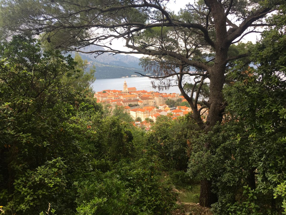Endelig fremme ved Korcula by.