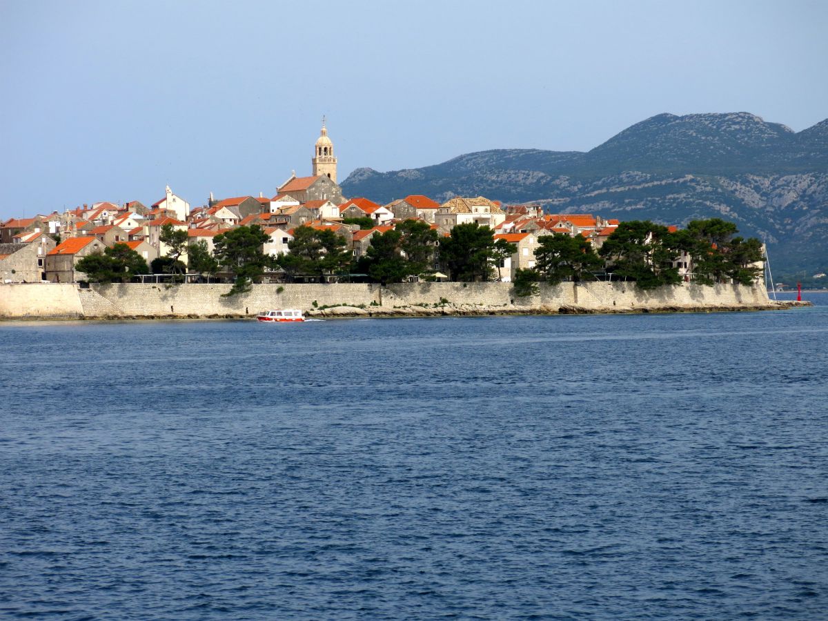 Onsdag morgen, vi sejler fra Korcula...