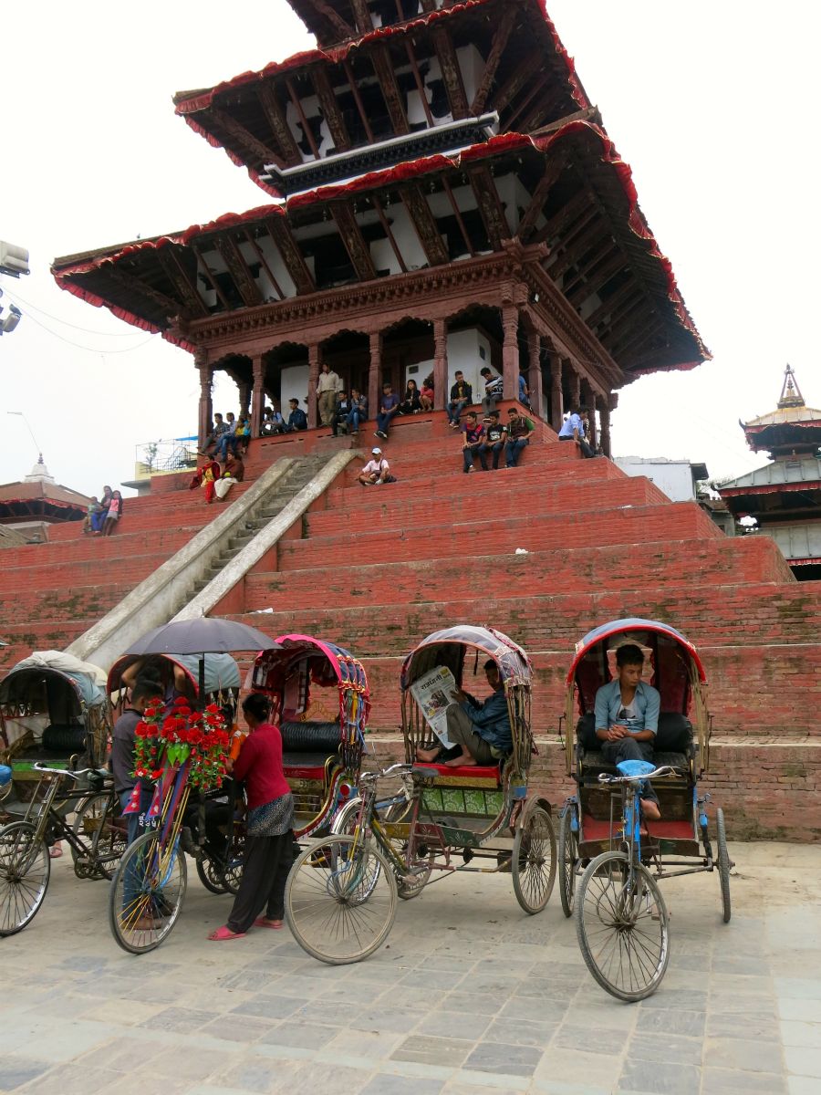 kathmandu Durbar Square, det gamle palads og tempelområde. 